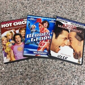DVD Comedy Lot Blades of Glory, Hot Chick, Anger Management